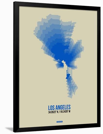 Los Angeles Radiant Map 2-NaxArt-Framed Art Print