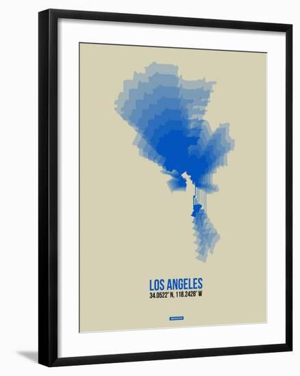 Los Angeles Radiant Map 2-NaxArt-Framed Art Print
