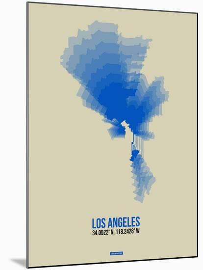 Los Angeles Radiant Map 2-NaxArt-Mounted Art Print