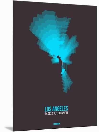 Los Angeles Radiant Map 3-NaxArt-Mounted Art Print