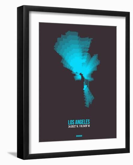 Los Angeles Radiant Map 3-NaxArt-Framed Art Print