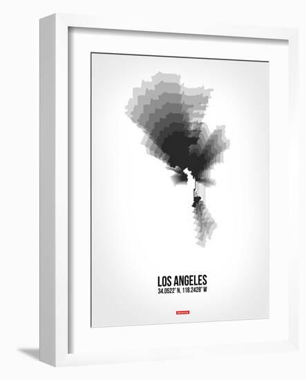 Los Angeles Radiant Map 8-NaxArt-Framed Art Print