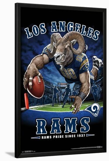 LOS ANGELES RAMS - END ZONE 17-null-Lamina Framed Poster