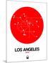 Los Angeles Red Subway Map-NaxArt-Mounted Art Print