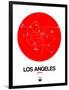 Los Angeles Red Subway Map-NaxArt-Framed Art Print