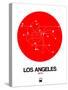 Los Angeles Red Subway Map-NaxArt-Stretched Canvas