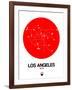 Los Angeles Red Subway Map-NaxArt-Framed Art Print