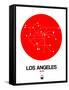 Los Angeles Red Subway Map-NaxArt-Framed Stretched Canvas