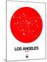 Los Angeles Red Subway Map-NaxArt-Mounted Art Print