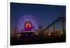 Los Angeles, Santa Monica, Ferris Wheel and Roller Coaster-David Wall-Framed Photographic Print