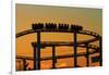 Los Angeles, Santa Monica, Roller Coaster at Sunset, Pacific Park-David Wall-Framed Photographic Print