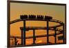 Los Angeles, Santa Monica, Roller Coaster at Sunset, Pacific Park-David Wall-Framed Photographic Print