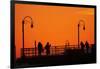 Los Angeles, Santa Monica, Santa Monica Pier at Sunset-David Wall-Framed Photographic Print