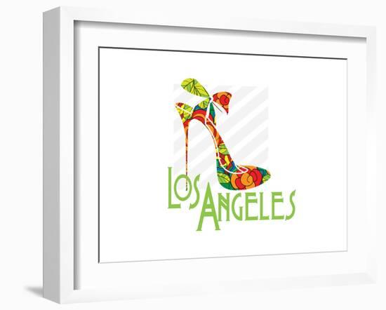 Los Angeles Shoe-Elle Stewart-Framed Art Print