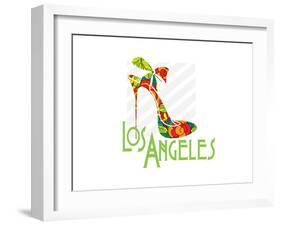 Los Angeles Shoe-Elle Stewart-Framed Art Print