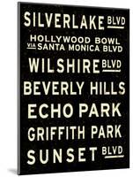 Los Angeles Sign-null-Mounted Art Print