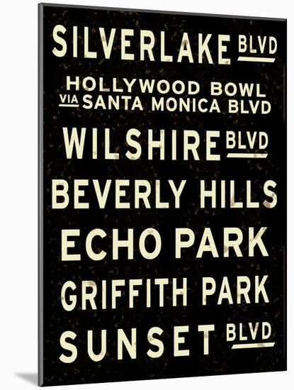 Los Angeles Sign-null-Mounted Art Print