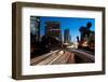 Los Angeles Skyline and Freeway at Night-rebelml-Framed Photographic Print