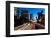 Los Angeles Skyline and Freeway at Night-rebelml-Framed Photographic Print