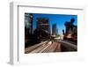 Los Angeles Skyline and Freeway at Night-rebelml-Framed Photographic Print