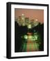 Los Angeles Skyline and Freeway, Illuminated at Night, California, USA-Howell Michael-Framed Photographic Print