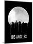 Los Angeles Skyline Black-null-Mounted Art Print