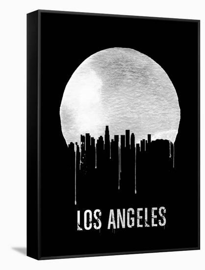 Los Angeles Skyline Black-null-Framed Stretched Canvas