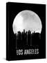 Los Angeles Skyline Black-null-Stretched Canvas