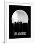 Los Angeles Skyline Black-null-Framed Art Print