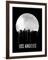 Los Angeles Skyline Black-null-Framed Art Print