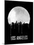 Los Angeles Skyline Black-null-Mounted Art Print