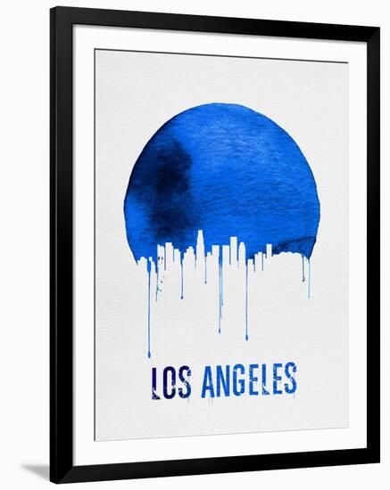 Los Angeles Skyline Blue-null-Framed Art Print