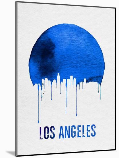 Los Angeles Skyline Blue-null-Mounted Art Print