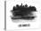 Los Angeles Skyline Brush Stroke - Black II-NaxArt-Stretched Canvas