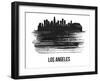 Los Angeles Skyline Brush Stroke - Black II-NaxArt-Framed Art Print