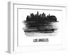 Los Angeles Skyline Brush Stroke - Black II-NaxArt-Framed Art Print