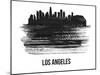 Los Angeles Skyline Brush Stroke - Black II-NaxArt-Mounted Art Print