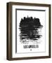 Los Angeles Skyline Brush Stroke - Black-NaxArt-Framed Art Print