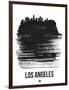 Los Angeles Skyline Brush Stroke - Black-NaxArt-Framed Art Print