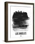 Los Angeles Skyline Brush Stroke - Black-NaxArt-Framed Art Print