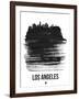 Los Angeles Skyline Brush Stroke - Black-NaxArt-Framed Art Print