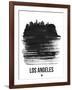 Los Angeles Skyline Brush Stroke - Black-NaxArt-Framed Art Print