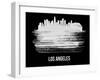 Los Angeles Skyline Brush Stroke - White-NaxArt-Framed Art Print