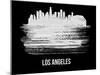 Los Angeles Skyline Brush Stroke - White-NaxArt-Mounted Art Print