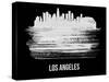 Los Angeles Skyline Brush Stroke - White-NaxArt-Stretched Canvas