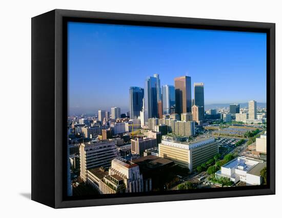 Los Angeles Skyline from City Hall, California-null-Framed Stretched Canvas