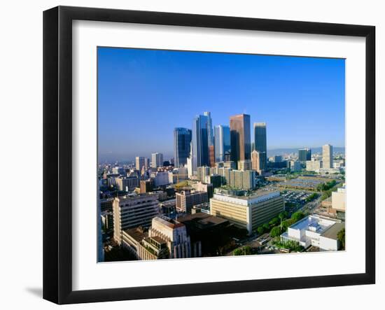 Los Angeles Skyline from City Hall, California-null-Framed Photographic Print