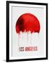 Los Angeles Skyline Red-null-Framed Art Print