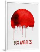 Los Angeles Skyline Red-null-Framed Art Print