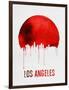 Los Angeles Skyline Red-null-Framed Art Print